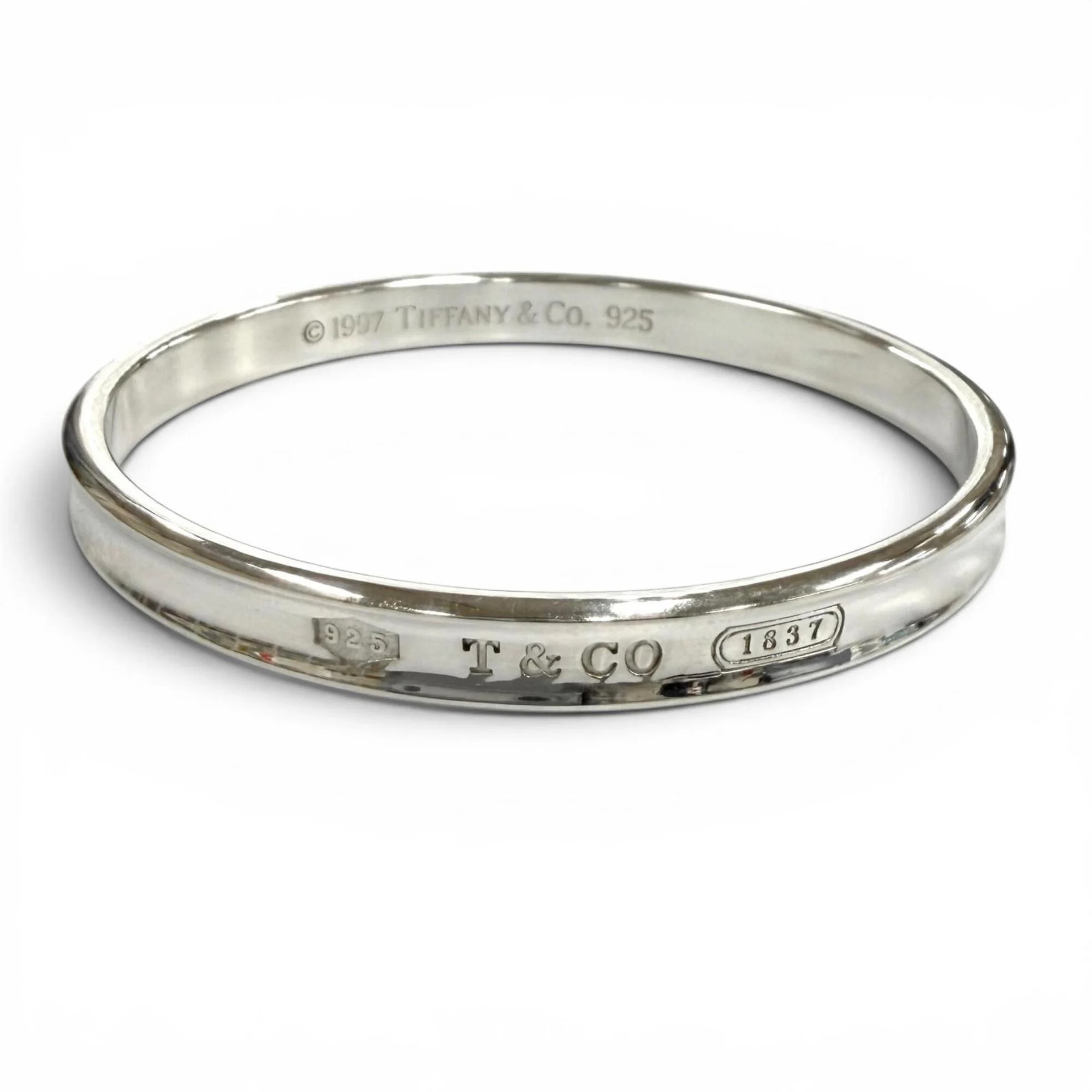 Tiffany&Co. Tiffany 1837 Narrow Bangle 925 Bracelet Accessory Silver Weight 3...